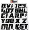 Boat Lettering Black 3" registration installation kit