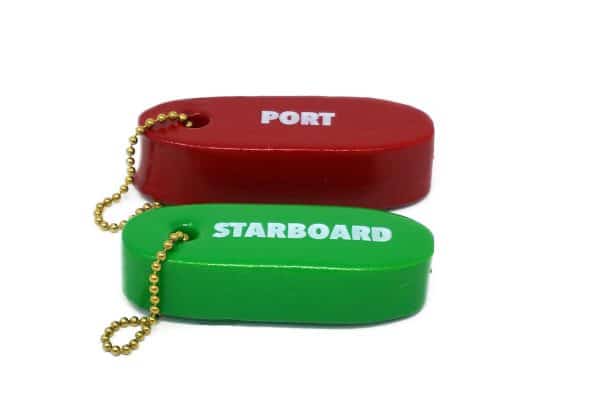 FLOATING BOATING KEY CHAIN VINYL DIPPED KEY FLOAT Port/Starboard