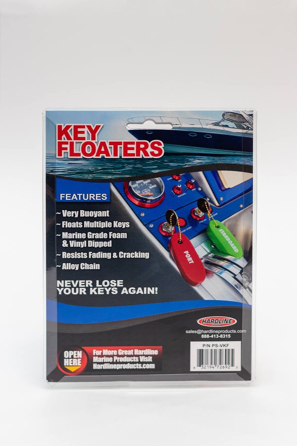 FLOATING BOATING KEY CHAIN VINYL DIPPED KEY FLOAT Port/Starboard