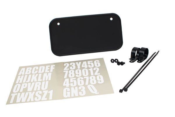 ATV/UTV License Plate Kit™ “PVC” Black Plate