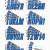 Boat Lettering Blue/Black 3" Registration Kit