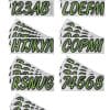 Boat Lettering Kiwi/Black 3" Registration Kit