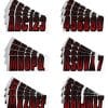 Boat Lettering Red/Black 3" Registration Kit