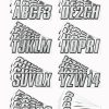 Boat Lettering Silver/Black 3" Registration Kit