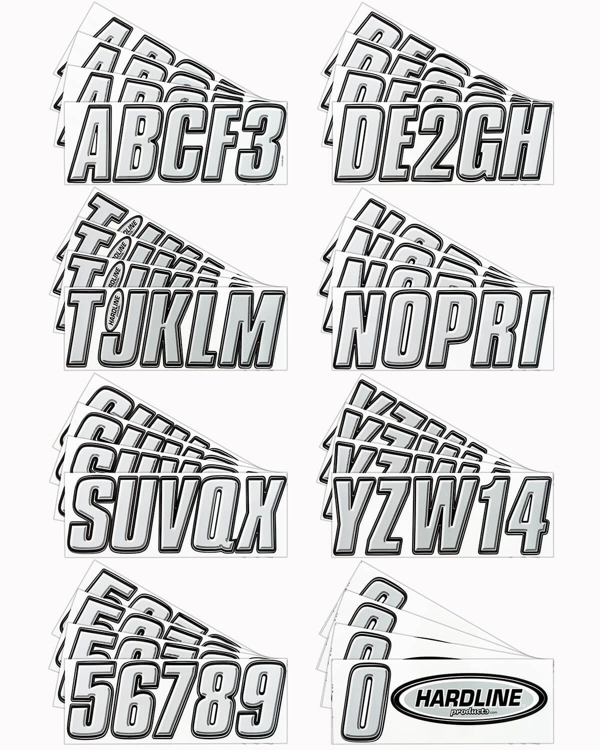 thumbnail image 2 of UanofCn 3\" Boat Registration Numbers And Letters Sticker A... 2 of 11
