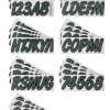 Boat Lettering Forest Green/Black 3" Registration Kit