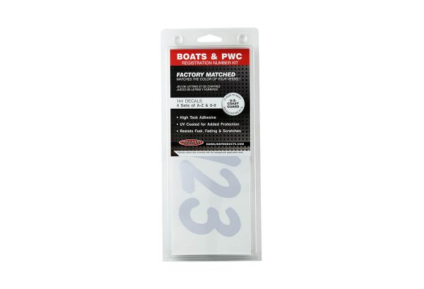 Boat Lettering Solid White 3″ Registration Kit