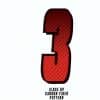 Boat Lettering Red/Black 3" Registration Kit