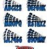 Boat Lettering Blue/Black 3" Registration Kit