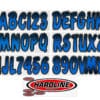 Boat Lettering Blue/Black 3" Registration Kit