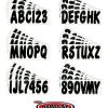 Boat Lettering BLACK 3" REGISTRATION KIT