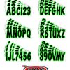 Boat Lettering Black/Kiwi 3" Registration Kit