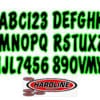 Boat Lettering Black/Kiwi 3" Registration Kit