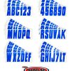 Boat Lettering Solid Blue 3" Registration Number Kit