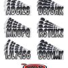 Boat Lettering Silver/Black 3" Registration Kit