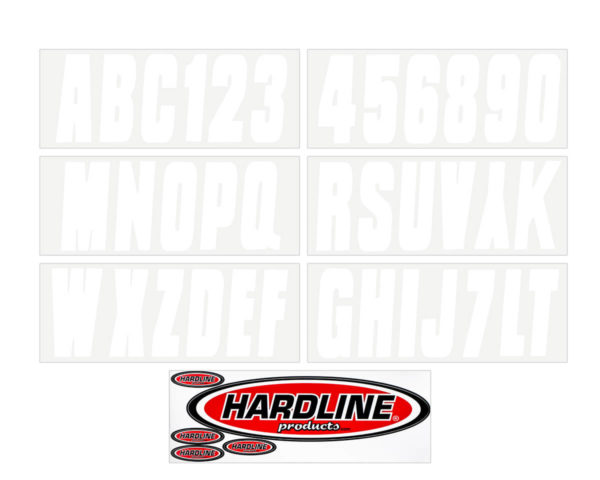 Boat Lettering White 3″ registration installation kit