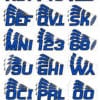 Boat Lettering Blue/Black 3" Registration Kit