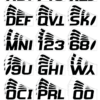 Boat Lettering Solid Black 3" Registration Kit