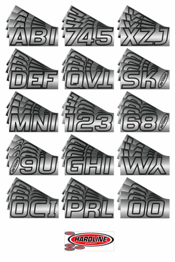 Boat Lettering Chrome/Black 3″ Registration Kit