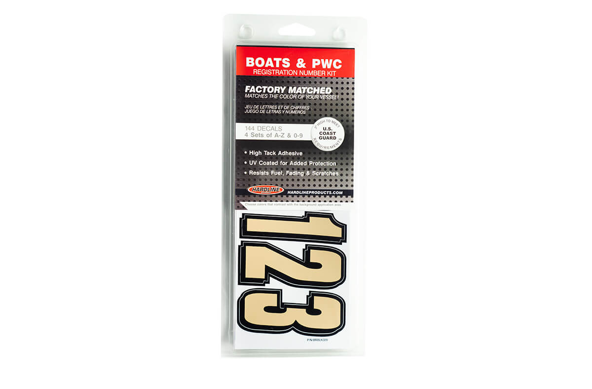 thumbnail image 2 of Seachoice 3-1/4" Black Vinyl Boat Letter & Number Kit – 4 Of Each, Registration Ready 2 of 6