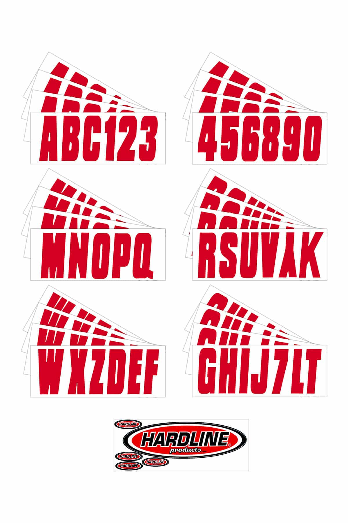 thumbnail image 2 of Stiffie Whipline WL14 Boat & PWC Decal Kit – Black/Red Registration Numbers For Sea-Doo, Made In USA 2 of 4
