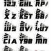 Boat Lettering Black 3" registration installation kit