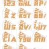 Boat Lettering Brown 3" registration installation kit