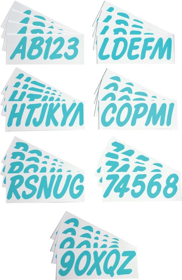 Boat Lettering Solid Mint 3″ Registration Kit