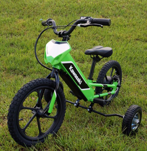 Universal Training Wheels™ for Kawasaki® Electrode™ electric bike.