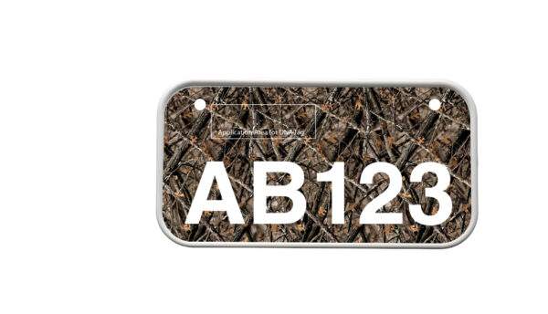 ATV License Plate Kit™ “PVC” with Custom Background Wrap for your ATV/UTV Registration