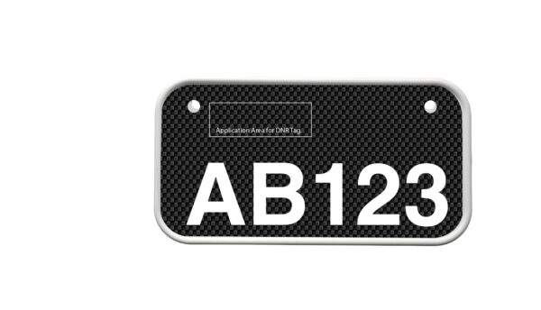 ATV License Plate Kit™ “PVC” with Custom Background Wrap for your ATV/UTV Registration