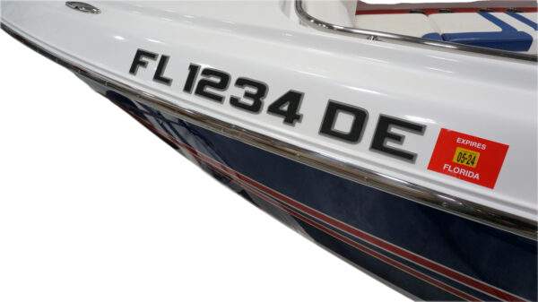 Boat Lettering Raised EVA Foam Black & Silver 3″ REGISTRATION Numbers