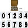 Sign Numbering Vinyl Decal Kit - Total of 300 Black Decal Stickers - 30 ea. of 0-9