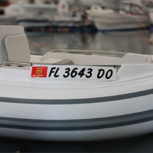 Registration Plates with Numbers Applied. Black Series 400 Font.