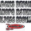 Boat Lettering Silver/Black 3" Registration Kit