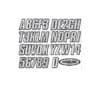 Boat Lettering Silver/Black 3" Registration Kit