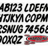 Boat Lettering Solid Black 3" Registration Kit