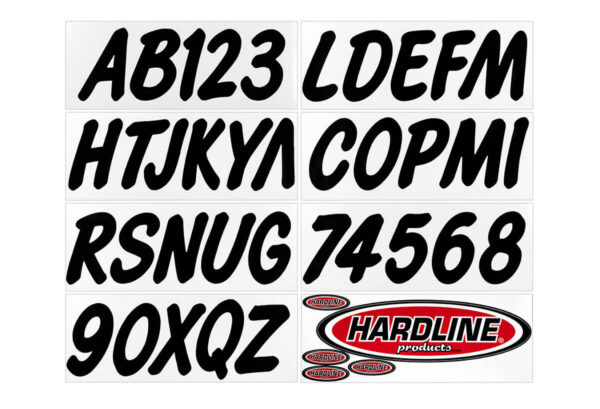 Boat Lettering Solid Black 3″ Registration Kit