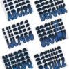 Boat Lettering Blue/Black 3" Registration Kit