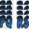 Boat Lettering Blue/Black 3" Registration Kit