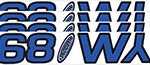Boat Lettering Blue/Black 3" Registration Kit