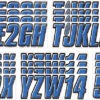 Boat Lettering Blue/Black 3" Registration Kit