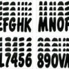 Boat Lettering BLACK 3" REGISTRATION KIT