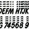 Boat Lettering Solid Black 3" Registration Kit