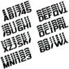 Boat Lettering Solid Black 3" Registration Kit