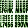 Boat Lettering Black/Kiwi 3" Registration Kit