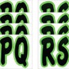 Boat Lettering Black/Kiwi 3" Registration Kit