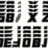 Boat Lettering Black 3" registration installation kit