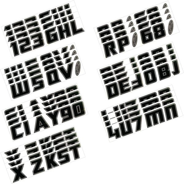 Boat Lettering Black 3″ registration installation kit