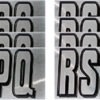Boat Lettering Chrome/Black 3" Registration Kit